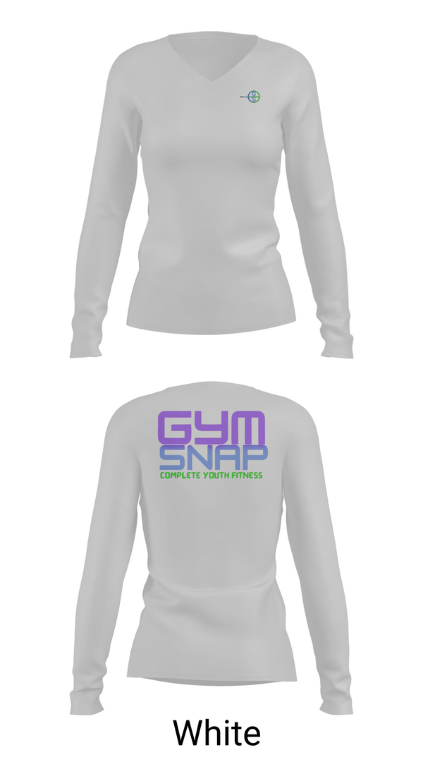 Womens Long Sleeve Vneck Shirt, Gym SNAP Track, Track & Field, Teamtime, Team time, sublimation, custom sports apparel, team uniforms, spirit wear, spiritwear, sports uniforms, custom shirts, team store, custom team store, fundraiser sports, apparel fundraiser