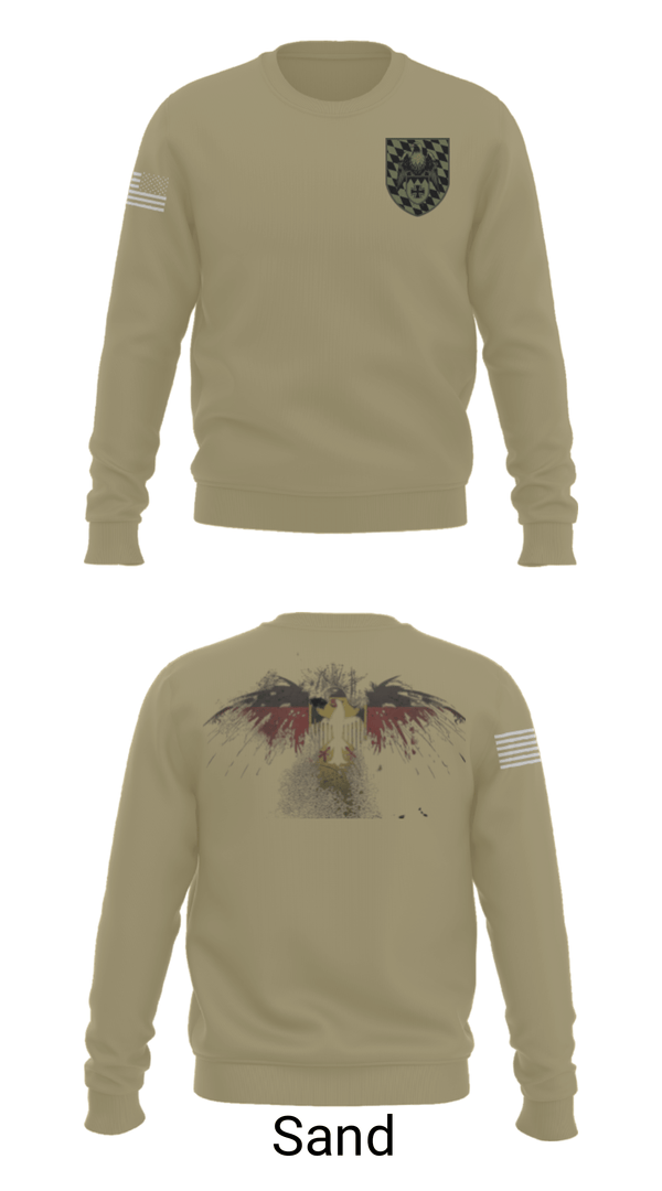 Crew Neck Sweatshirt, 3./HSchRgt1, Army, Teamtime, Team time, sublimation, custom sports apparel, team uniforms, spirit wear, spiritwear, sports uniforms, custom shirts, team store, custom team store, fundraiser sports, apparel fundraiser
