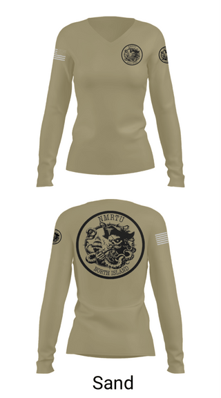 Women's Long Sleeve Vneck Shirt, USS MAKIN ISLAND, Navy, Teamtime, Team time, sublimation, custom sports apparel, team uniforms, spirit wear, spiritwear, sports uniforms, custom shirts, team store, custom team store, fundraiser sports, apparel fundraiser