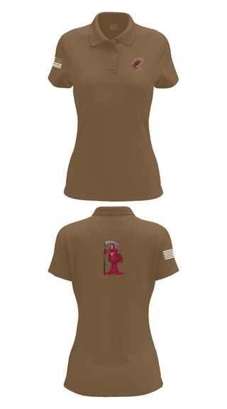 Womens Short Sleeve Performance Polo, A Co. 152 BEB, Army, Teamtime, Team time, sublimation, custom sports apparel, team uniforms, spirit wear, spiritwear, sports uniforms, custom shirts, team store, custom team store, fundraiser sports, apparel fundraiser
