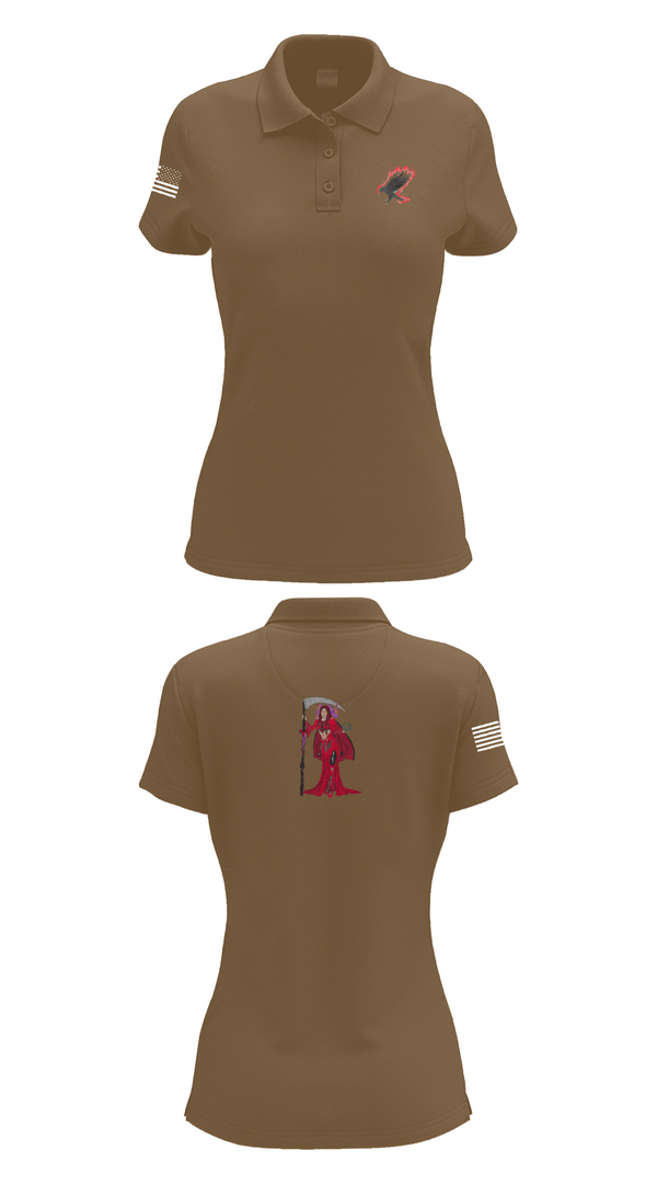 Womens Short Sleeve Performance Polo, A Co. 152 BEB, Army, Teamtime, Team time, sublimation, custom sports apparel, team uniforms, spirit wear, spiritwear, sports uniforms, custom shirts, team store, custom team store, fundraiser sports, apparel fundraiser