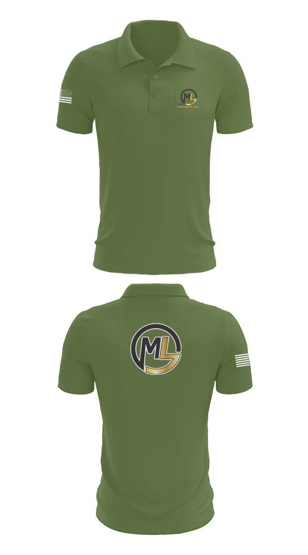 Short Sleeve Performance Polo, ML concrete Llc, , Teamtime, Team time, sublimation, custom sports apparel, team uniforms, spirit wear, spiritwear, sports uniforms, custom shirts, team store, custom team store, fundraiser sports, apparel fundraiser