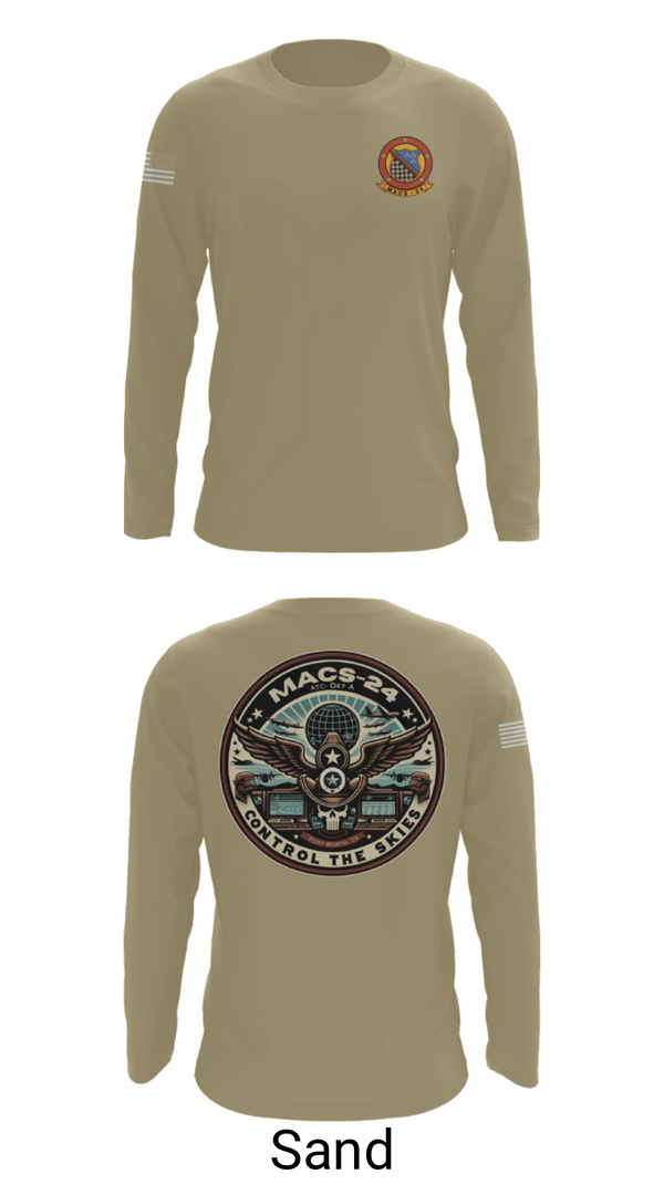 Long Sleeve Performance Shirt, MACS 24 ATC Detachment A, Marines, Teamtime, Team time, sublimation, custom sports apparel, team uniforms, spirit wear, spiritwear, sports uniforms, custom shirts, team store, custom team store, fundraiser sports, apparel fundraiser