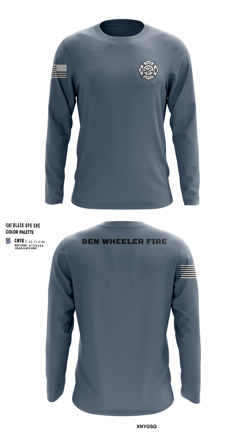 Long Sleeve Performance Shirt, Ben Wheeler Fire, Fire Department, Teamtime, Team time, sublimation, custom sports apparel, team uniforms, spirit wear, spiritwear, sports uniforms, custom shirts, team store, custom team store, fundraiser sports, apparel fundraiser