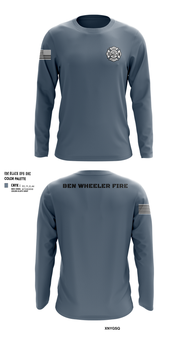 Long Sleeve Performance Shirt, Ben Wheeler Fire, Fire Department, Teamtime, Team time, sublimation, custom sports apparel, team uniforms, spirit wear, spiritwear, sports uniforms, custom shirts, team store, custom team store, fundraiser sports, apparel fundraiser