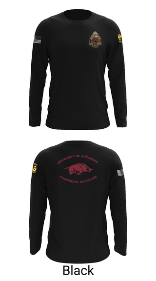Long Sleeve Performance Shirt, University of Arkansas Army ROTC - Razorback Battalion, Army, Teamtime, Team time, sublimation, custom sports apparel, team uniforms, spirit wear, spiritwear, sports uniforms, custom shirts, team store, custom team store, fundraiser sports, apparel fundraiser