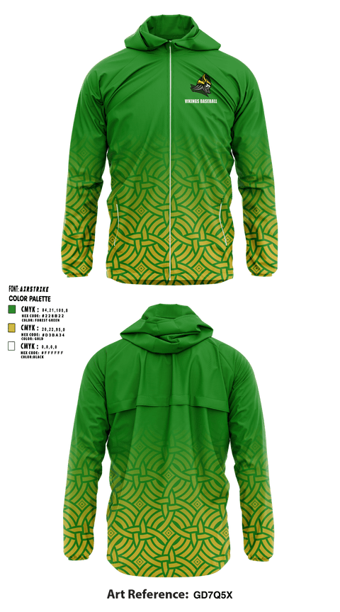 Windbreaker, Vikings, Baseball, Teamtime, Team time, sublimation, custom sports apparel, team uniforms, spirit wear, spiritwear, sports uniforms, custom shirts, team store, custom team store, fundraiser sports, apparel fundraiser