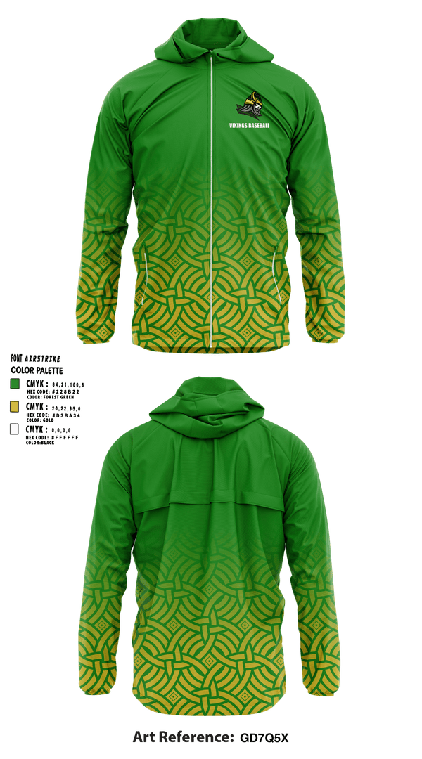 Windbreaker, Vikings, Baseball, Teamtime, Team time, sublimation, custom sports apparel, team uniforms, spirit wear, spiritwear, sports uniforms, custom shirts, team store, custom team store, fundraiser sports, apparel fundraiser
