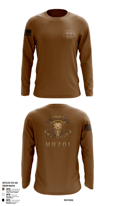 Ranch MH701 27250348 Long Sleeve Performance Shirt 103