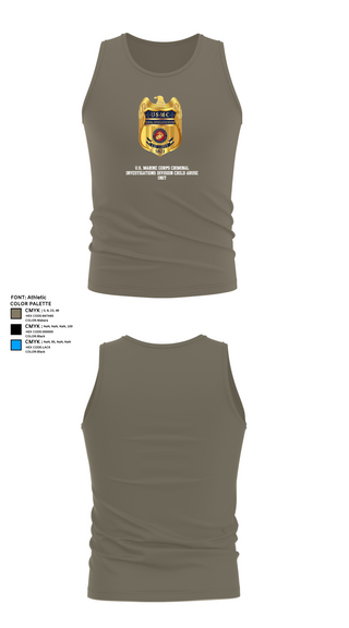 Tank Top, U.S. Marine Corps Criminal Investigations Division Child Abuse UnitMARDET Fort Leonard Wood (FLW) DoD Interservice Non-Lethal Individual Weapons Instructor's Course Fort Leonard Wood Basic Military Police School House, , Teamtime, Team time, sublimation, custom sports apparel, team uniforms, spirit wear, spiritwear, sports uniforms, custom shirts, team store, custom team store, fundraiser sports, apparel fundraiser