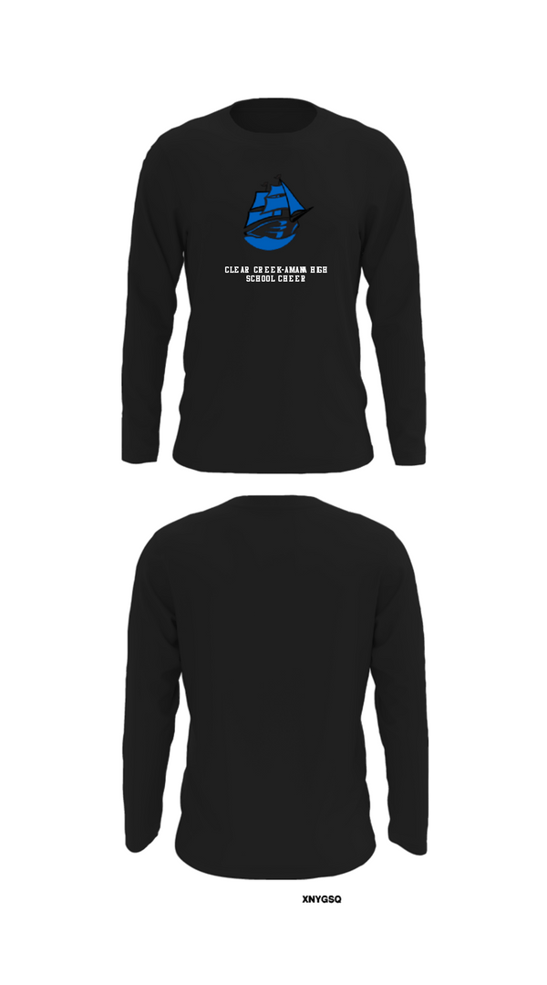 Long Sleeve Performance Shirt, Clear Creek-Amana High School Cheer, Cheer, Teamtime, Team time, sublimation, custom sports apparel, team uniforms, spirit wear, spiritwear, sports uniforms, custom shirts, team store, custom team store, fundraiser sports, apparel fundraiser
