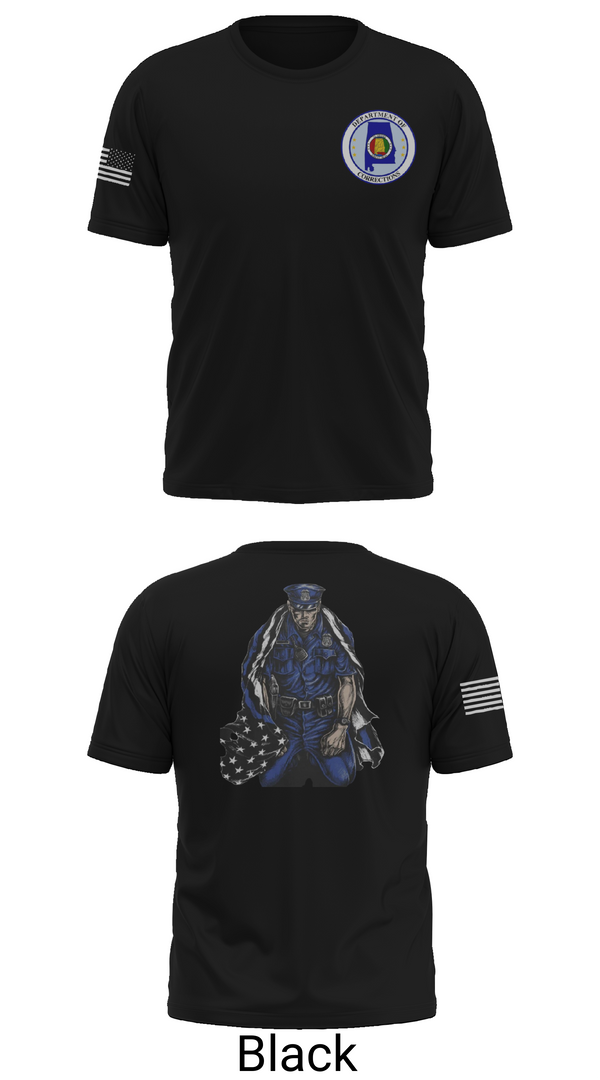 Old School Cotton Feel Shirt, Alabama Department of Corrections, Police, Teamtime, Team time, sublimation, custom sports apparel, team uniforms, spirit wear, spiritwear, sports uniforms, custom shirts, team store, custom team store, fundraiser sports, apparel fundraiser
