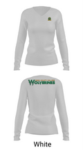 Essex County College Track and Field 69472319 Women's Long Sleeve V-neck Shirt - 6
