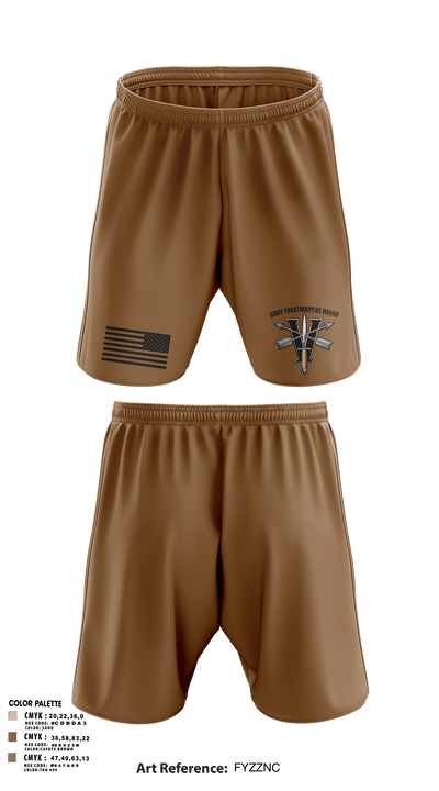 Army Paratroopers Brand 37427971 Athletic Shorts With Pockets - 5
