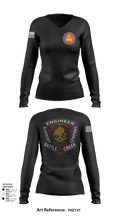 6th Engineer Support 55930969 Women's Long Sleeve V-neck Shirt -1 126