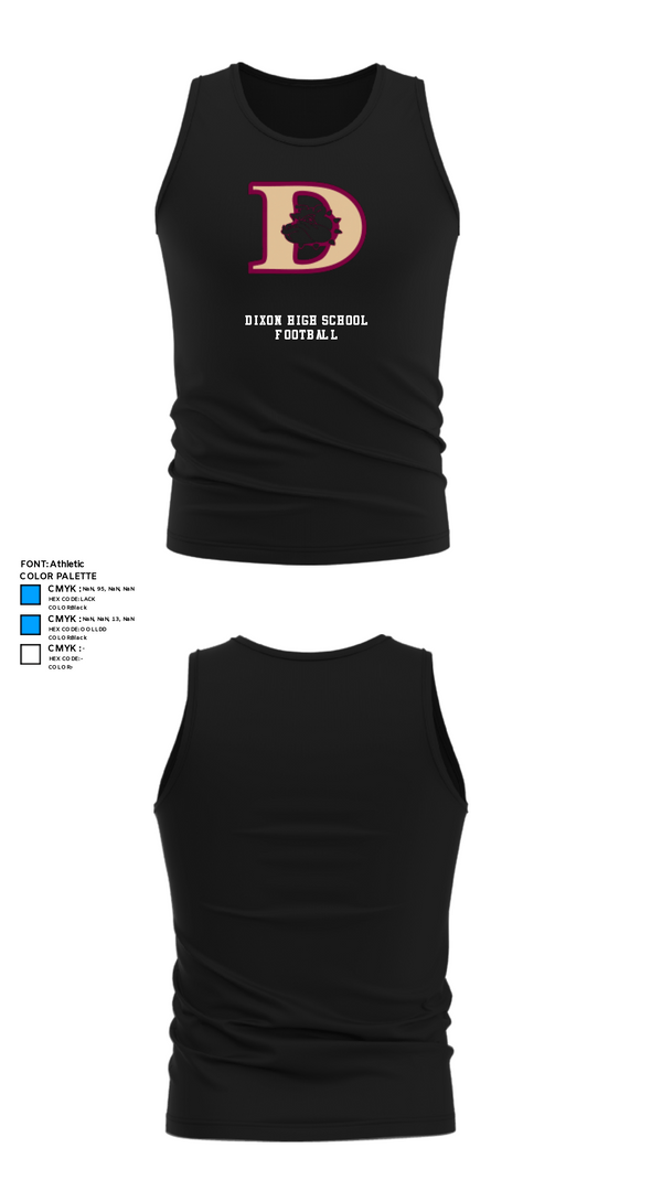 Tank Top, Dixon High School Football, Football, Teamtime, Team time, sublimation, custom sports apparel, team uniforms, spirit wear, spiritwear, sports uniforms, custom shirts, team store, custom team store, fundraiser sports, apparel fundraiser