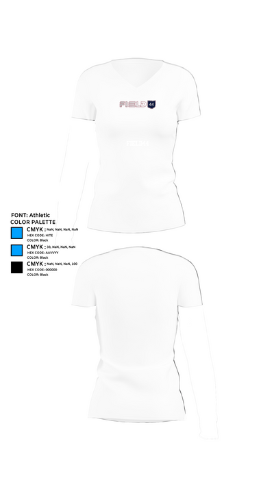 Field44 94967373 Women's Short Sleeve V-neck Shirt - 18