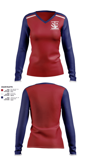 Womens Long Sleeve Vneck Shirt, Sturgeon Bay High School Band, Spirit Store, Teamtime, Team time, sublimation, custom sports apparel, team uniforms, spirit wear, spiritwear, sports uniforms, custom shirts, team store, custom team store, fundraiser sports, apparel fundraiser