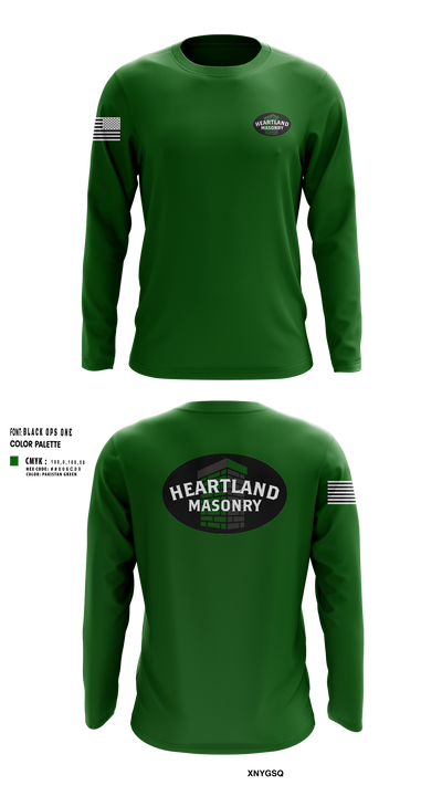 Heartland masonry 17058067 Long Sleeve Performance Shirt 251