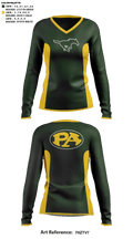 Pillow Academy (Middle School) Cheer 2978270 Women's Long Sleeve V-neck Shirt - 41