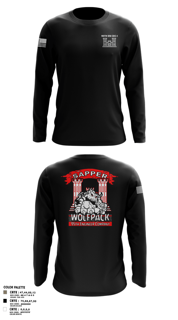 Long Sleeve Performance Shirt, 95TH EN, Army, Teamtime, Team time, sublimation, custom sports apparel, team uniforms, spirit wear, spiritwear, sports uniforms, custom shirts, team store, custom team store, fundraiser sports, apparel fundraiser