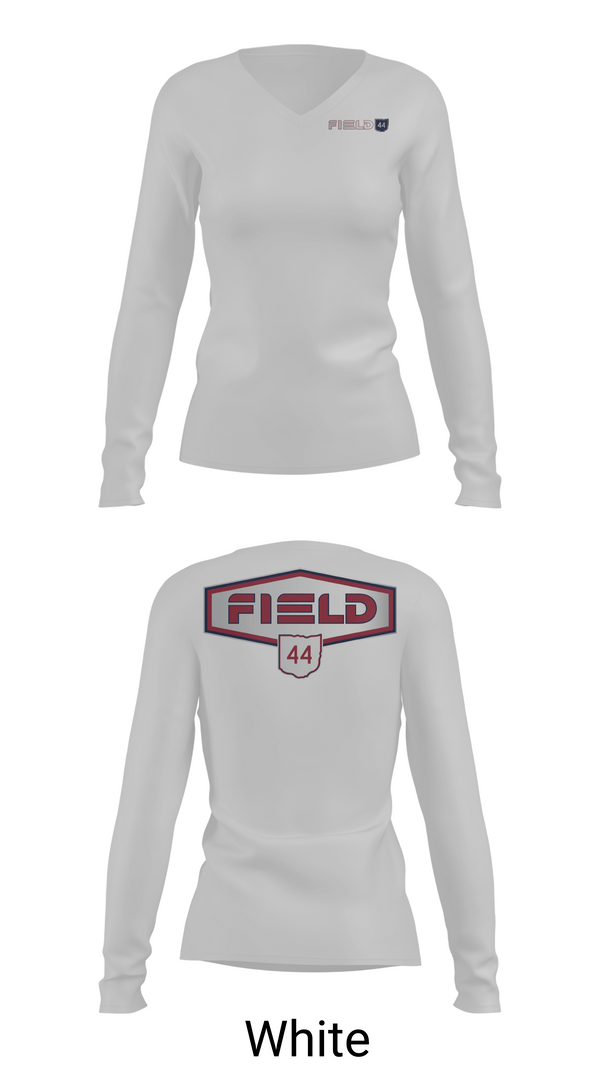 Womens Long Sleeve Vneck Shirt 1, Field44, , Teamtime, Team time, sublimation, custom sports apparel, team uniforms, spirit wear, spiritwear, sports uniforms, custom shirts, team store, custom team store, fundraiser sports, apparel fundraiser