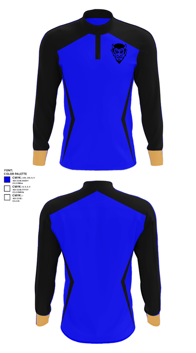Quincy Senior High School Track 86814708 Quarter Zip Jacket - 30