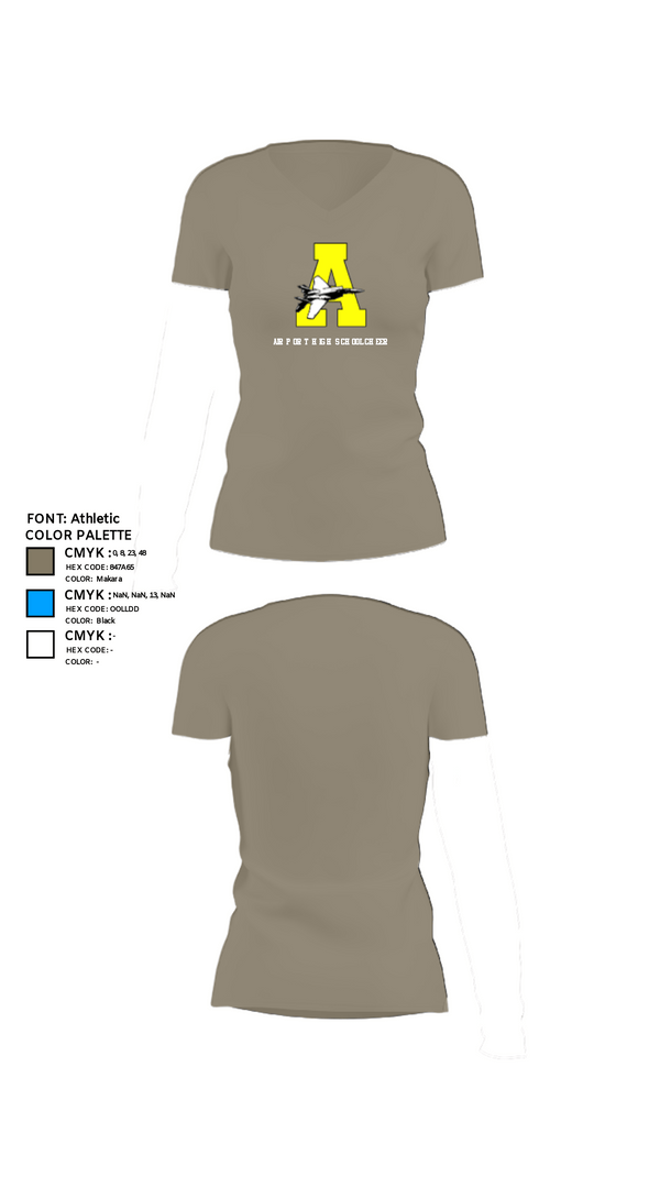 Womens Short Sleeve Vneck Shirt, Airport High School Cheer, Cheer, Teamtime, Team time, sublimation, custom sports apparel, team uniforms, spirit wear, spiritwear, sports uniforms, custom shirts, team store, custom team store, fundraiser sports, apparel fundraiser