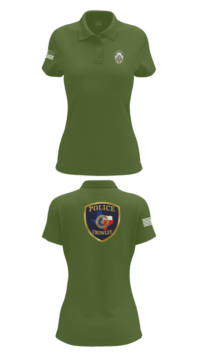 Crowley Police Department 8097883 Women's Short Sleeve Performance Polo  - 52
