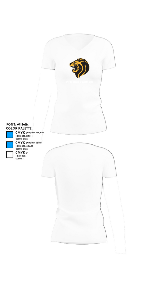 Womens Short Sleeve Vneck Shirt, Upper Columbia Academy Golf, Golf, Teamtime, Team time, sublimation, custom sports apparel, team uniforms, spirit wear, spiritwear, sports uniforms, custom shirts, team store, custom team store, fundraiser sports, apparel fundraiser