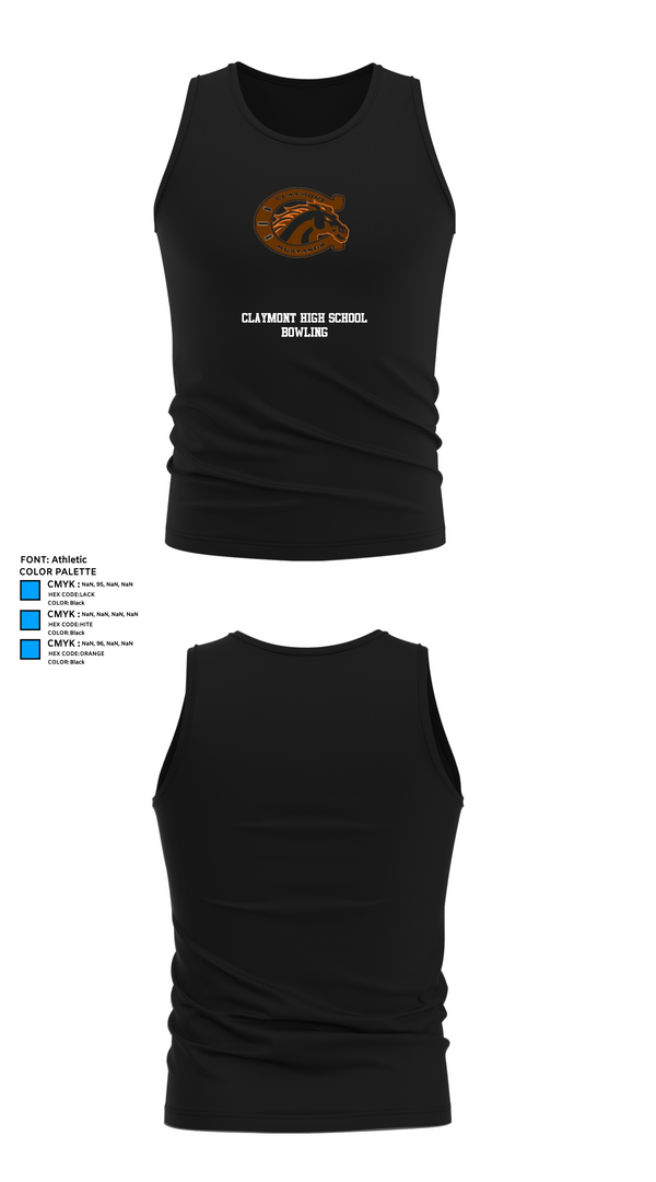Tank Top, Claymont High School Bowling, Bowling, Teamtime, Team time, sublimation, custom sports apparel, team uniforms, spirit wear, spiritwear, sports uniforms, custom shirts, team store, custom team store, fundraiser sports, apparel fundraiser