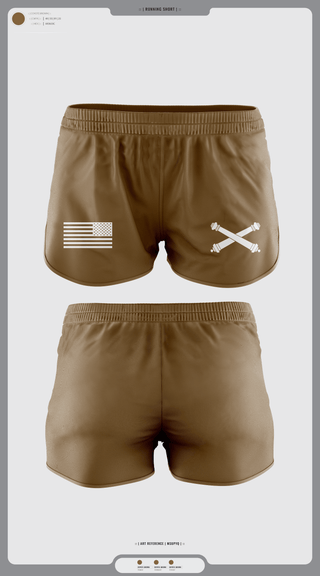 Womens Shorts, B BRTY 119th FA, National Guard, Teamtime, Team time, sublimation, custom sports apparel, team uniforms, spirit wear, spiritwear, sports uniforms, custom shirts, team store, custom team store, fundraiser sports, apparel fundraiser