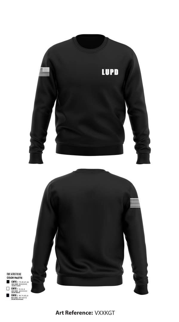 Crew Neck Sweatshirt, LUPD, Police, Teamtime, Team time, sublimation, custom sports apparel, team uniforms, spirit wear, spiritwear, sports uniforms, custom shirts, team store, custom team store, fundraiser sports, apparel fundraiser
