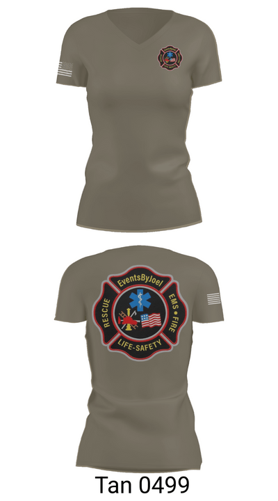EventsByJoel 45028039 Women's Short Sleeve V-neck Shirt - 68