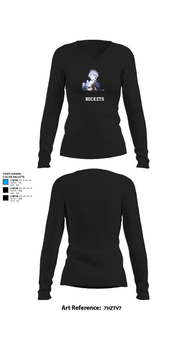 Women's Long Sleeve Vneck Shirt, Rockets, Men's Basketball, Teamtime, Team time, sublimation, custom sports apparel, team uniforms, spirit wear, spiritwear, sports uniforms, custom shirts, team store, custom team store, fundraiser sports, apparel fundraiser
