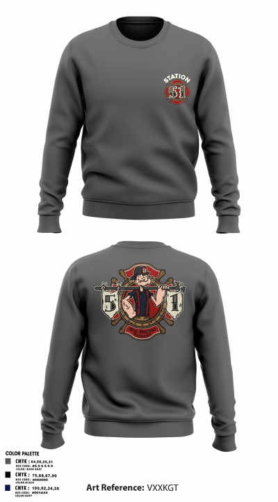 Station 51 74948008 Crew Neck Sweatshirt - 4