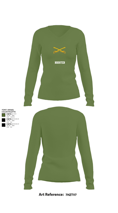 ROOSTER 24991887 Women's Long Sleeve V-neck Shirt - 42
