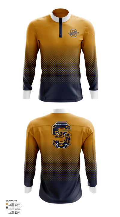 Sunnyside High School Basketball 71985518 Quarter Zip Jacket - 1