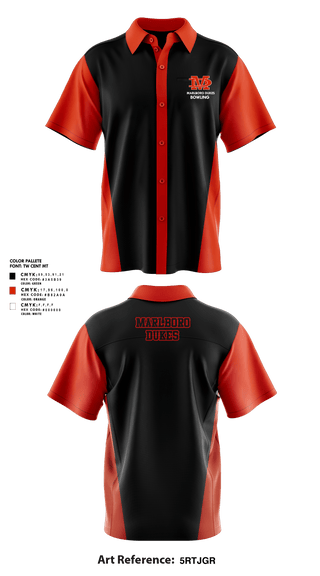 Short Sleeve Bowling Jersey, Marlboro Dukes, Bowling, Teamtime, Team time, sublimation, custom sports apparel, team uniforms, spirit wear, spiritwear, sports uniforms, custom shirts, team store, custom team store, fundraiser sports, apparel fundraiser