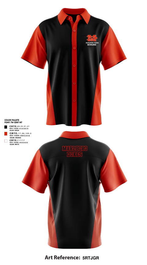 Short Sleeve Bowling Jersey, Marlboro Dukes, Bowling, Teamtime, Team time, sublimation, custom sports apparel, team uniforms, spirit wear, spiritwear, sports uniforms, custom shirts, team store, custom team store, fundraiser sports, apparel fundraiser