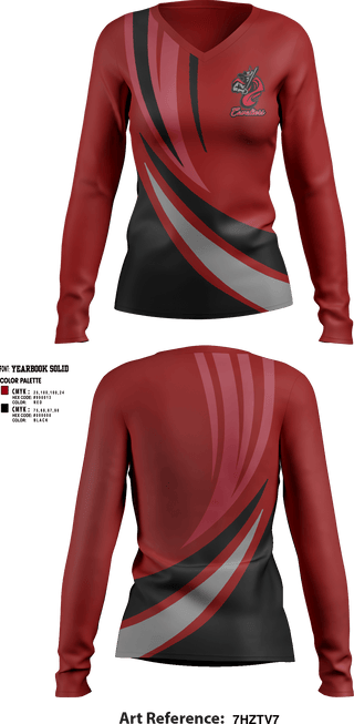 Womens Long Sleeve Vneck Shirt, Chatham High School Volleyball, Women's Volleyball, Teamtime, Team time, sublimation, custom sports apparel, team uniforms, spirit wear, spiritwear, sports uniforms, custom shirts, team store, custom team store, fundraiser sports, apparel fundraiser