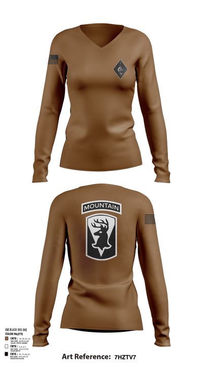 C CO 1-102 81634462 Women's Long Sleeve V-neck Shirt - 102