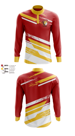 Quarter Zip Jacket, Titans, Golf, Teamtime, Team time, sublimation, custom sports apparel, team uniforms, spirit wear, spiritwear, sports uniforms, custom shirts, team store, custom team store, fundraiser sports, apparel fundraiser