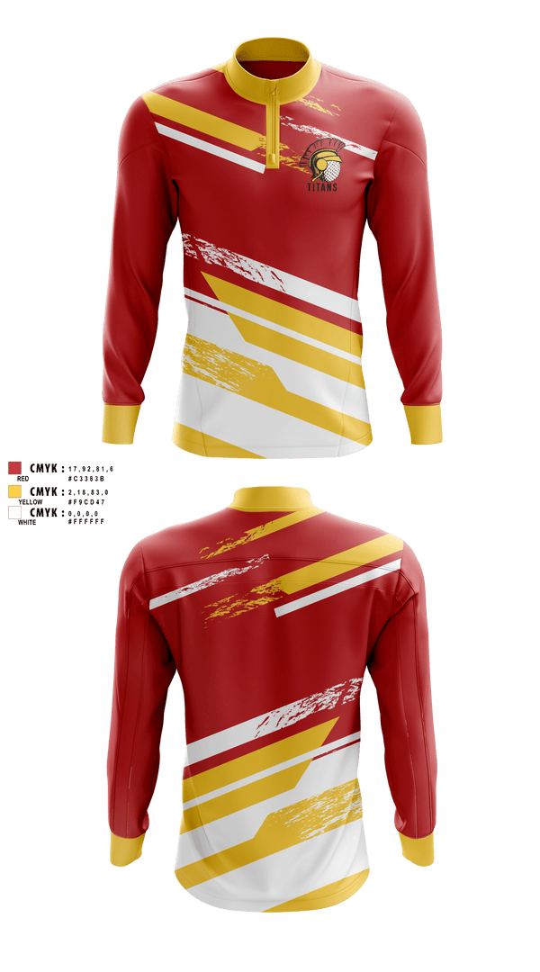 Quarter Zip Jacket, Titans, Golf, Teamtime, Team time, sublimation, custom sports apparel, team uniforms, spirit wear, spiritwear, sports uniforms, custom shirts, team store, custom team store, fundraiser sports, apparel fundraiser