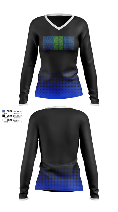 Alpha 18047078 Women's Long Sleeve V-neck Shirt - 1