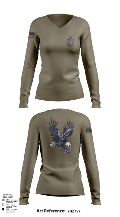 Delta 621785 Women's Long Sleeve V-neck Shirt - 103