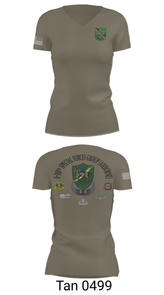 Womens Short Sleeve Vneck Shirt, 1-10 SFG FSC, Army, Teamtime, Team time, sublimation, custom sports apparel, team uniforms, spirit wear, spiritwear, sports uniforms, custom shirts, team store, custom team store, fundraiser sports, apparel fundraiser