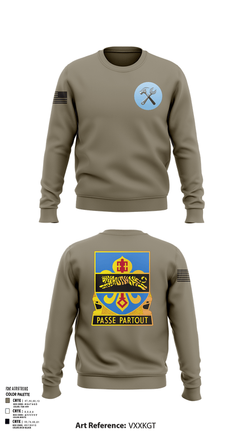 Crew Neck Sweatshirt, HHD, 415th Military Intelligence Battalion, National Guard, Teamtime, Team time, sublimation, custom sports apparel, team uniforms, spirit wear, spiritwear, sports uniforms, custom shirts, team store, custom team store, fundraiser sports, apparel fundraiser