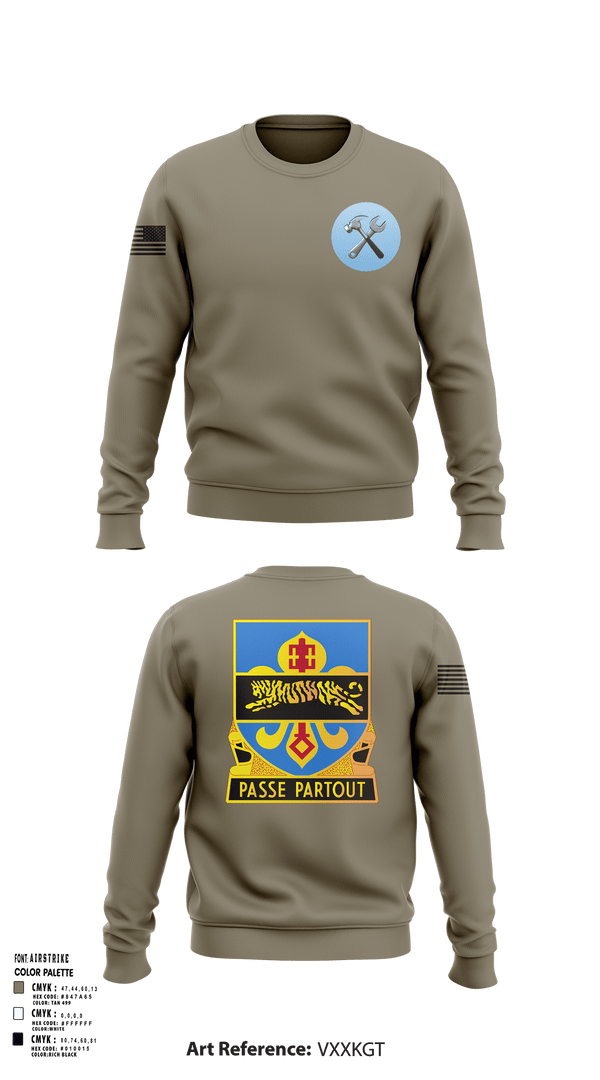 Crew Neck Sweatshirt, HHD, 415th Military Intelligence Battalion, National Guard, Teamtime, Team time, sublimation, custom sports apparel, team uniforms, spirit wear, spiritwear, sports uniforms, custom shirts, team store, custom team store, fundraiser sports, apparel fundraiser