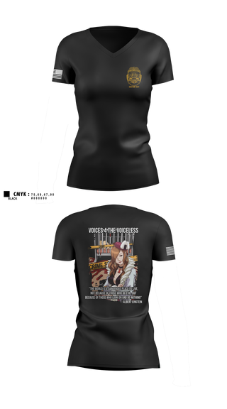 Womens Short Sleeve Vneck Shirt, , Police, Teamtime, Team time, sublimation, custom sports apparel, team uniforms, spirit wear, spiritwear, sports uniforms, custom shirts, team store, custom team store, fundraiser sports, apparel fundraiser
